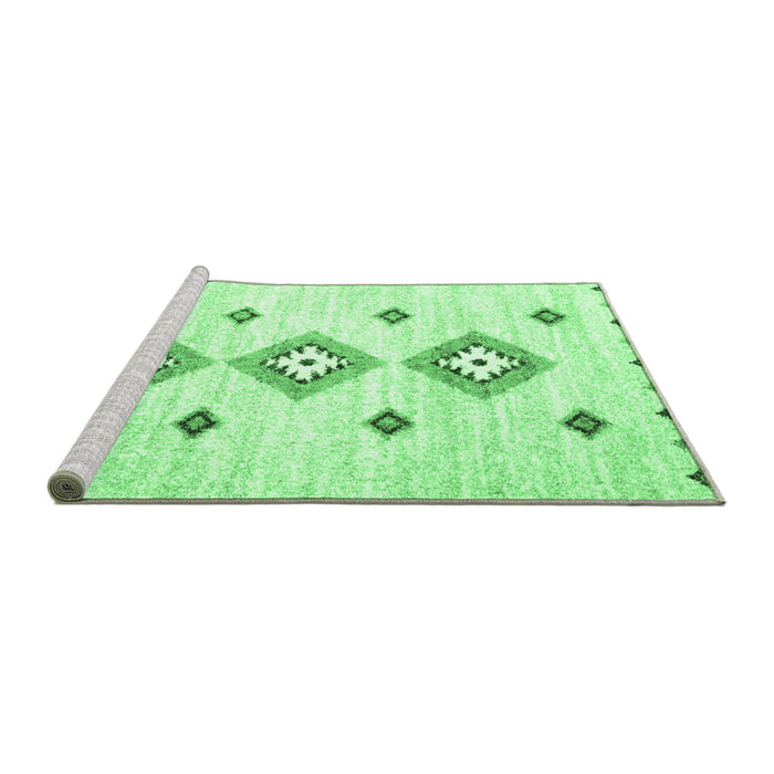 Sideview of Machine Washable CON3063X Emerald Green CON3063X Area Rugs, wshcon3063emgrn