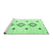 Sideview of Machine Washable CON3063X Emerald Green CON3063X Area Rugs, wshcon3063emgrn