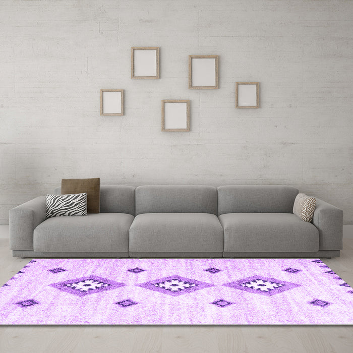 Machine Washable CON3063X Purple CON3063X Area Rugs in a Living Room, wshcon3063pur