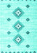 Machine Washable CON3063X Turquoise CON3063X Area Rugs, wshcon3063turq