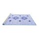 Sideview of Machine Washable CON3063X Blue CON3063X Rug, wshcon3063blu