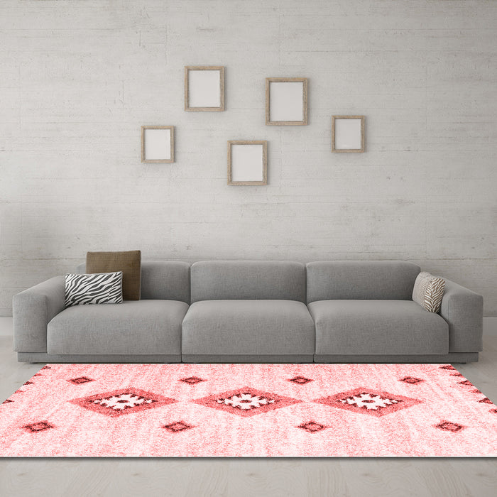 CON3063X Red Washable Rugs
