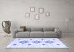 Machine Washable CON3063X Blue CON3063X Rug in a Living Room, wshcon3063blu