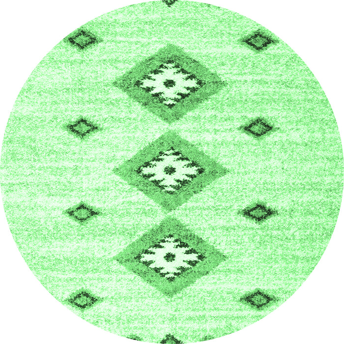 Round Machine Washable CON3063X Emerald Green CON3063X Area Rugs, wshcon3063emgrn