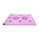 Sideview of Machine Washable CON3063X Pink CON3063X Rug, wshcon3063pnk