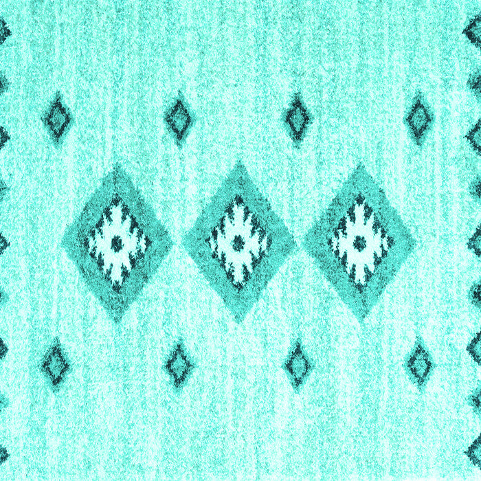 Square Machine Washable CON3063X Turquoise CON3063X Area Rugs, wshcon3063turq