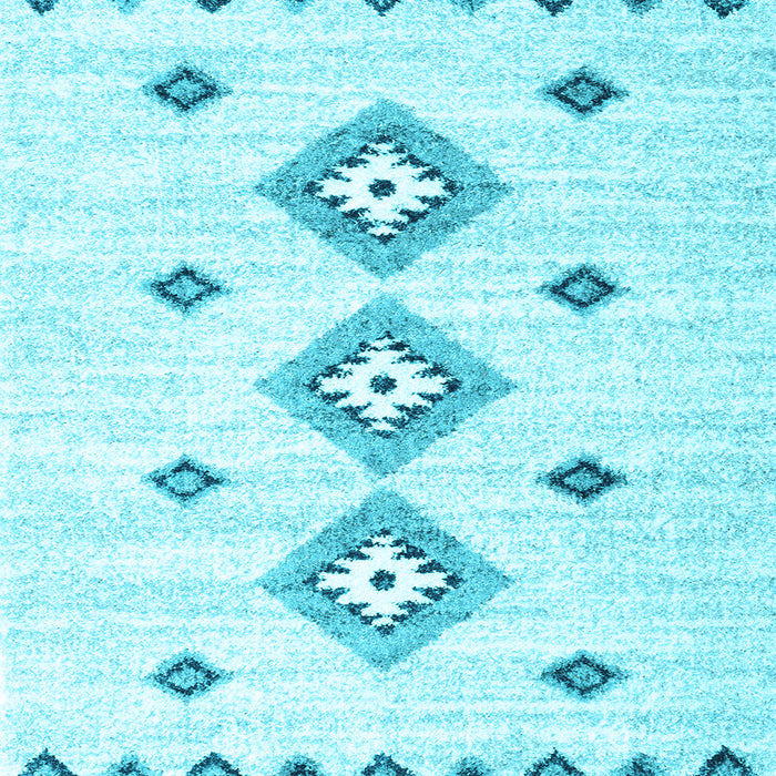 Square Machine Washable CON3063X Light Blue CON3063X Rug, wshcon3063lblu