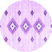 Round Machine Washable CON3063X Purple CON3063X Area Rugs, wshcon3063pur