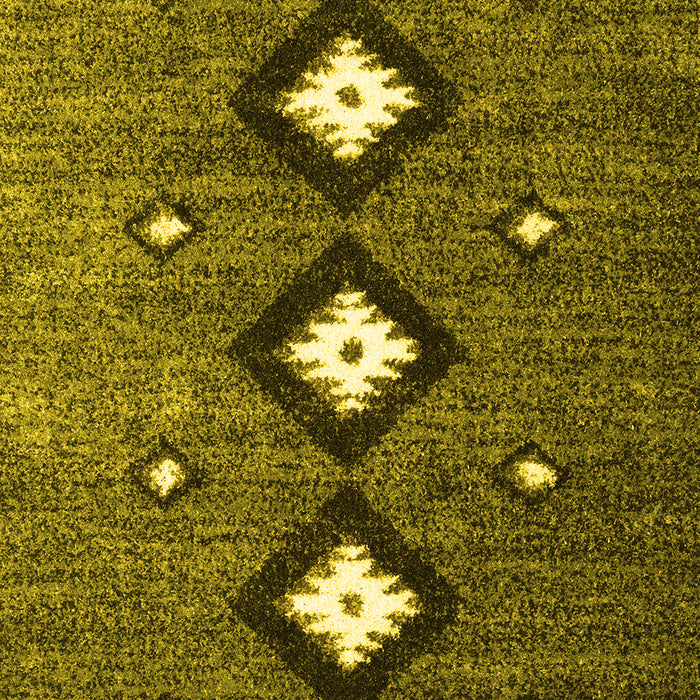 Abstract Yellow Contemporary Rug, con3064yw