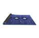 Sideview of Abstract Blue Contemporary Rug, con3064blu