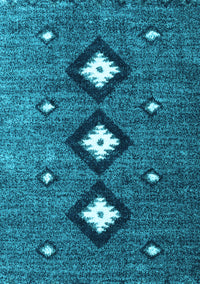 Abstract Light Blue Contemporary Rug, con3064lblu