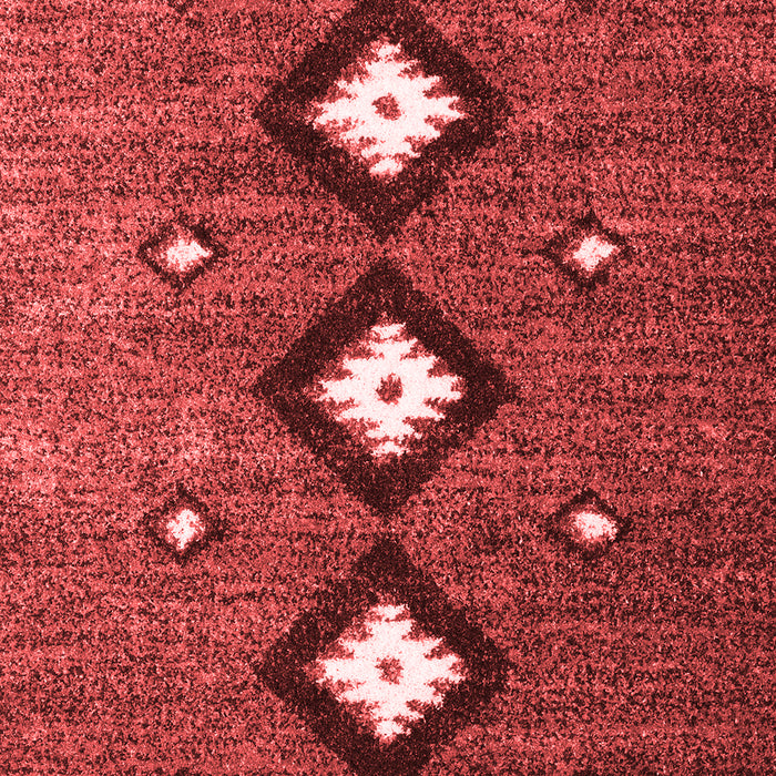 Abstract Red Contemporary Area Rugs