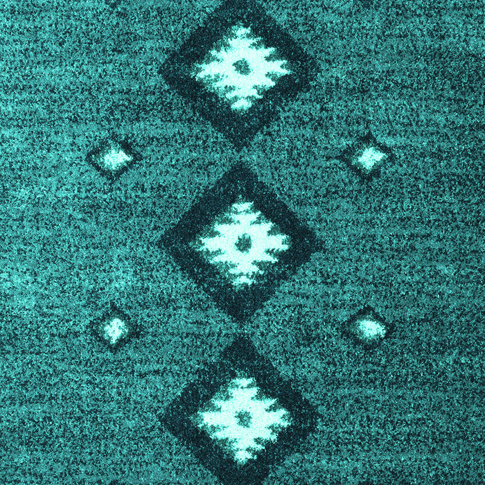 Abstract Turquoise Contemporary Rug, con3064turq