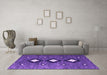 Machine Washable Abstract Purple Contemporary Area Rugs in a Living Room, wshcon3064pur