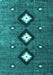 Machine Washable Abstract Turquoise Contemporary Area Rugs, wshcon3064turq