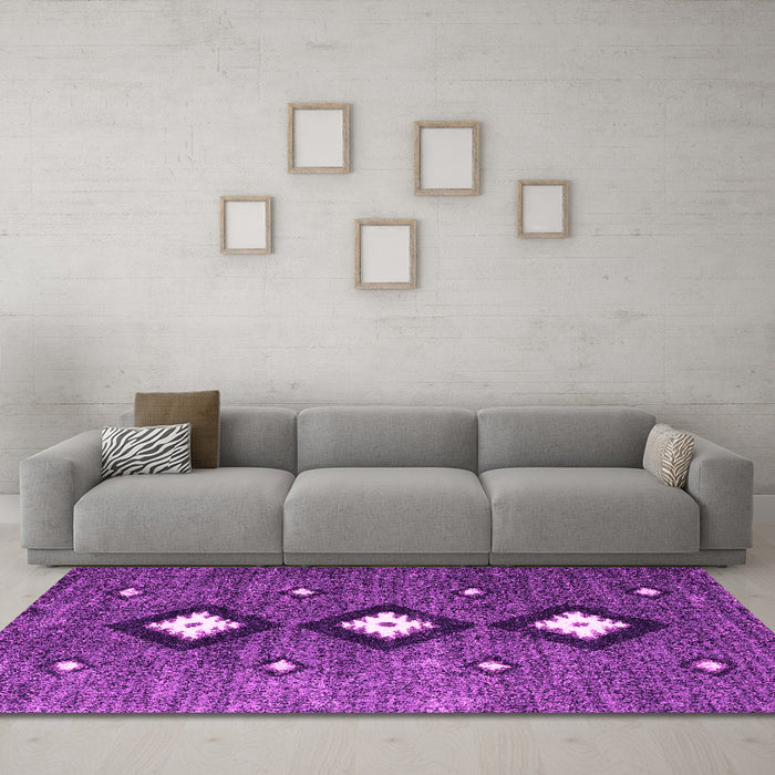 Machine Washable Abstract Pink Contemporary Rug in a Living Room, wshcon3064pnk