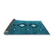 Sideview of Abstract Light Blue Contemporary Rug, con3064lblu