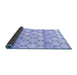 Sideview of Trellis Blue Modern Rug, con3065blu