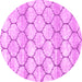 Round Trellis Pink Modern Rug, con3065pnk