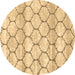 Round Trellis Brown Modern Rug, con3065brn