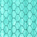 Square Trellis Turquoise Modern Rug, con3065turq