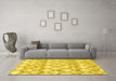 Trellis Yellow Modern Rug in a Living Room, wshcon3065yw