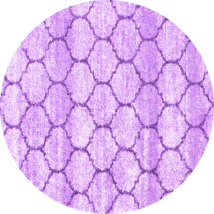 Round Trellis Purple Modern Area Rugs, wshcon3065pur
