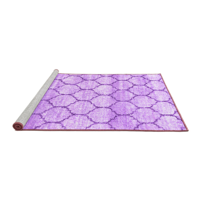 Sideview of Trellis Purple Modern Area Rugs, wshcon3065pur