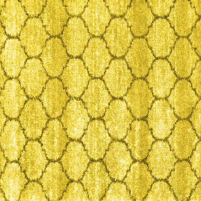 Square Trellis Yellow Modern Rug, wshcon3065yw