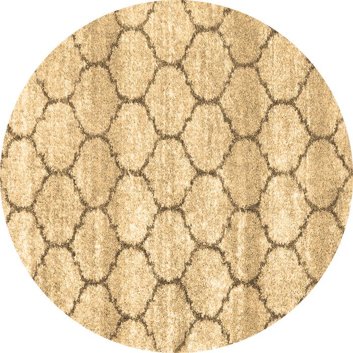 Round Trellis Brown Modern Rug, wshcon3065brn