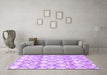 Trellis Purple Modern Area Rugs in a Living Room, wshcon3065pur