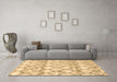 Trellis Brown Modern Rug in a Living Room,, wshcon3065brn