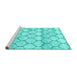 Sideview of Trellis Turquoise Modern Area Rugs, wshcon3065turq