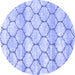 Round Trellis Blue Modern Rug, wshcon3065blu