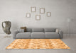 Trellis Orange Modern Area Rugs in a Living Room, wshcon3065org