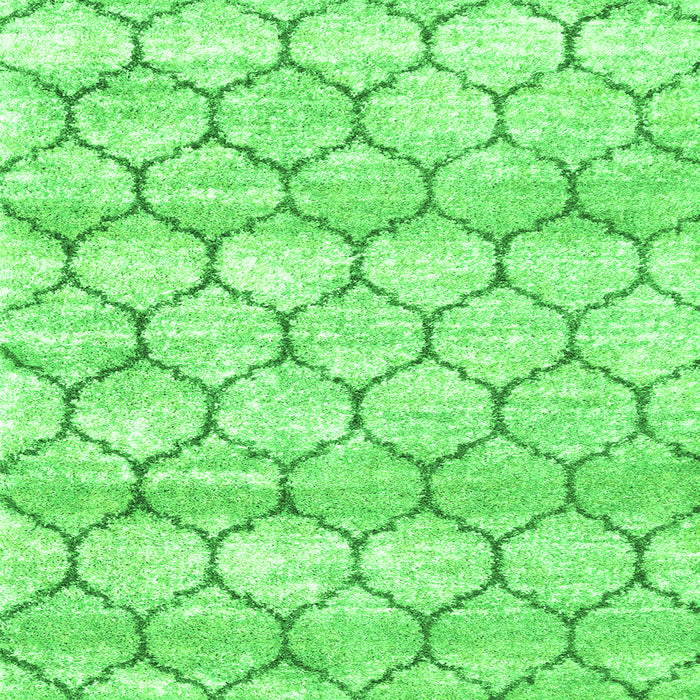 Round Trellis Green Modern Area Rugs, wshcon3065grn