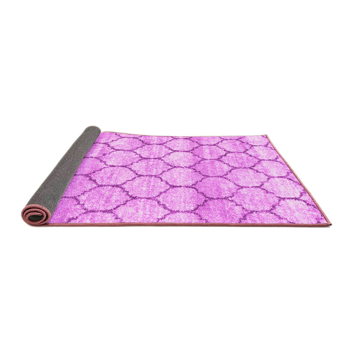 Sideview of Trellis Pink Modern Rug, con3065pnk