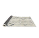 Thickness of Contemporary Pale Silver Gray Solid Rug, con3066