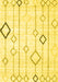 Machine Washable Solid Yellow Modern Rug, wshcon3066yw