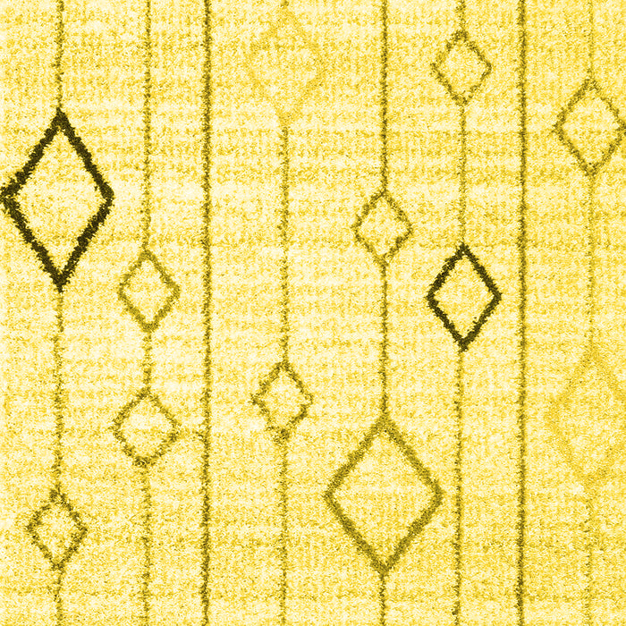 Machine Washable Solid Yellow Modern Rug, wshcon3066yw