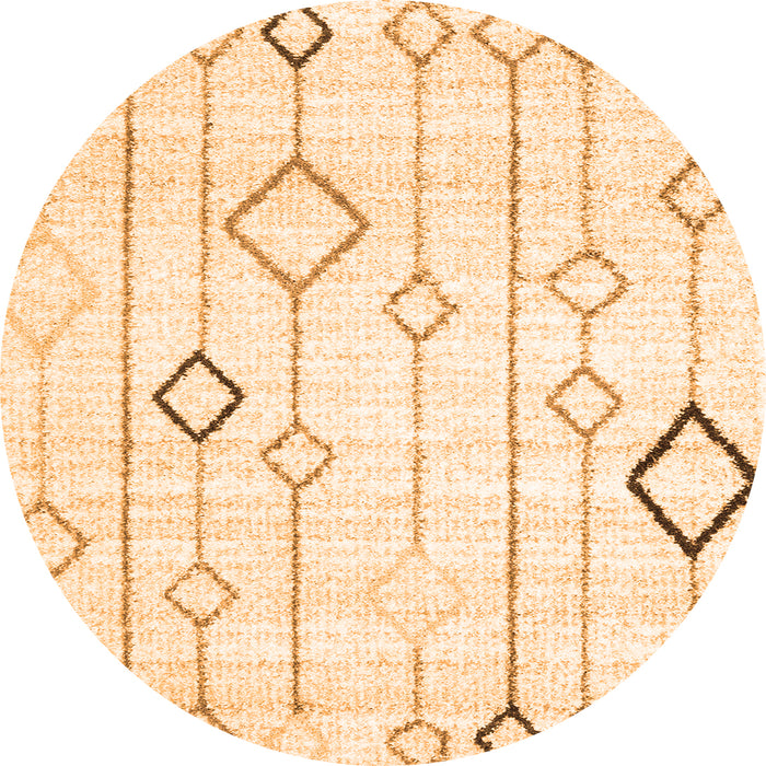 Square Solid Orange Modern Rug, con3066org