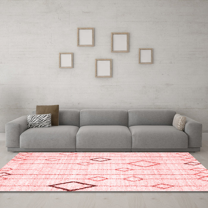 Modern Red Washable Rugs