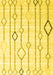 Machine Washable Solid Yellow Modern Rug, wshcon3067yw