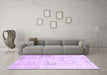 Machine Washable Solid Purple Modern Area Rugs in a Living Room, wshcon3067pur