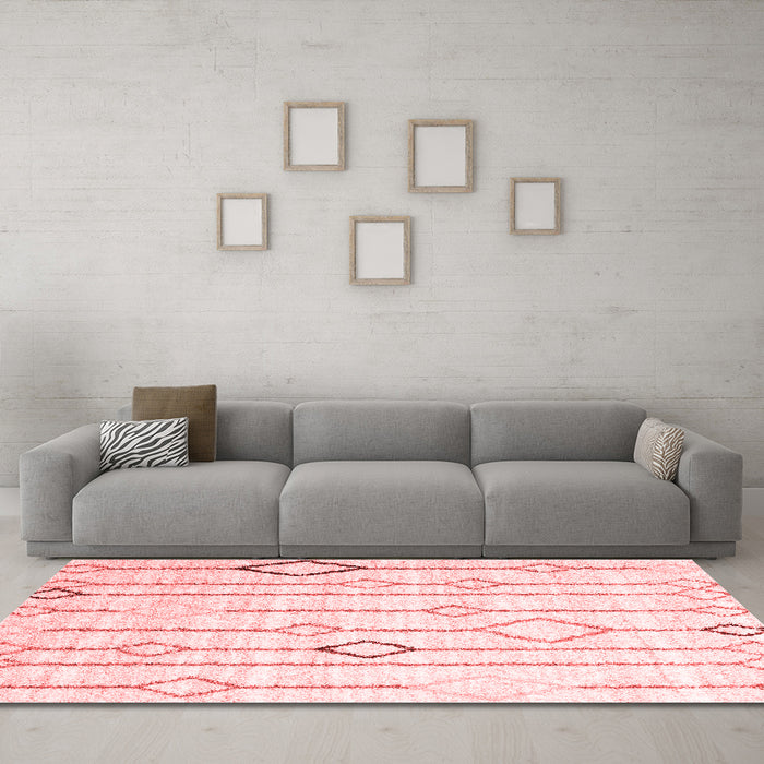 Modern Red Washable Rugs