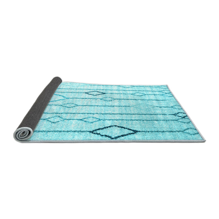 Sideview of Solid Light Blue Modern Rug, con3067lblu