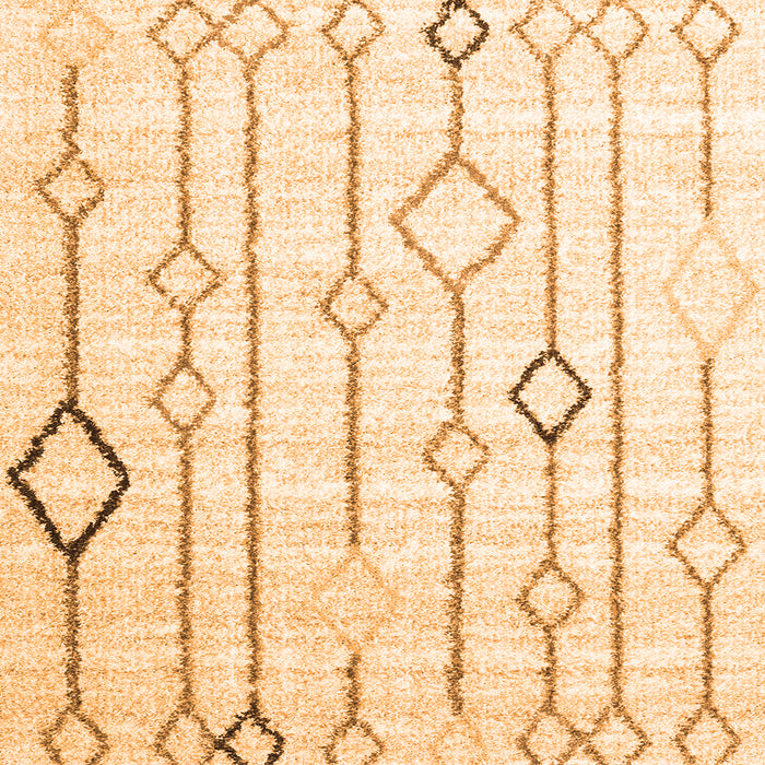 Serging Thickness of Solid Orange Modern Rug, con3067org