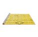 Sideview of Machine Washable Solid Yellow Modern Rug, wshcon3067yw