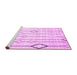 Sideview of Machine Washable Solid Pink Modern Rug, wshcon3067pnk