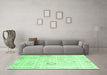 Machine Washable Solid Emerald Green Modern Area Rugs in a Living Room,, wshcon3067emgrn